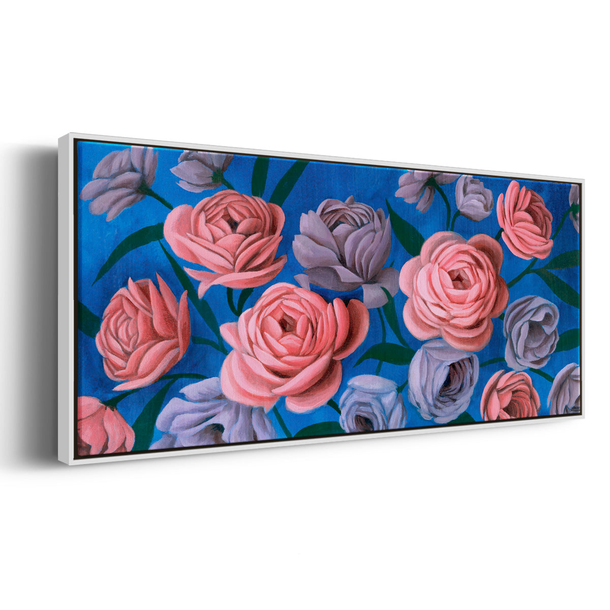 Layered Petals III - Floater Framed Canvas Print