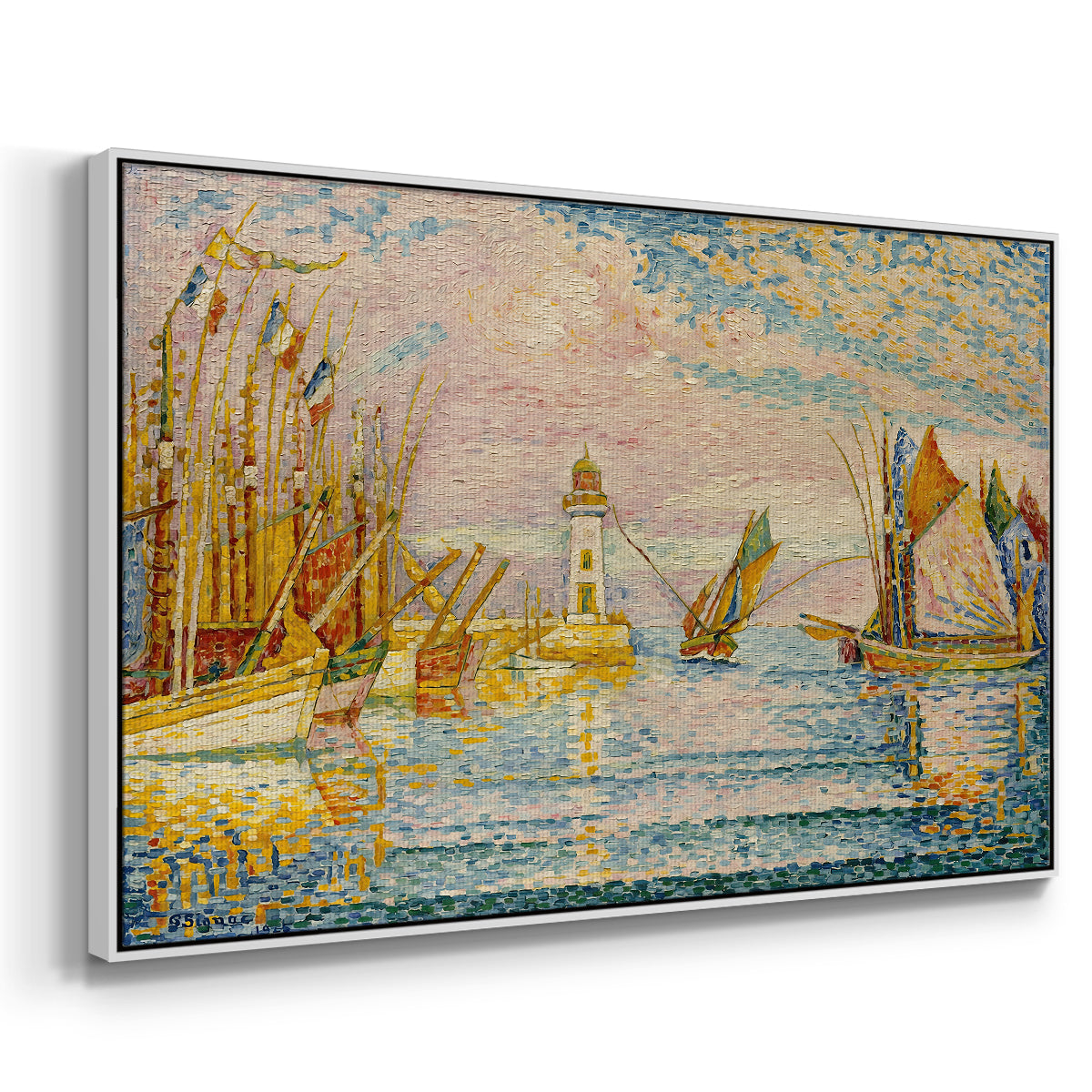 The Lighthouse at Groix, 1925 - Floater Framed Canvas Print