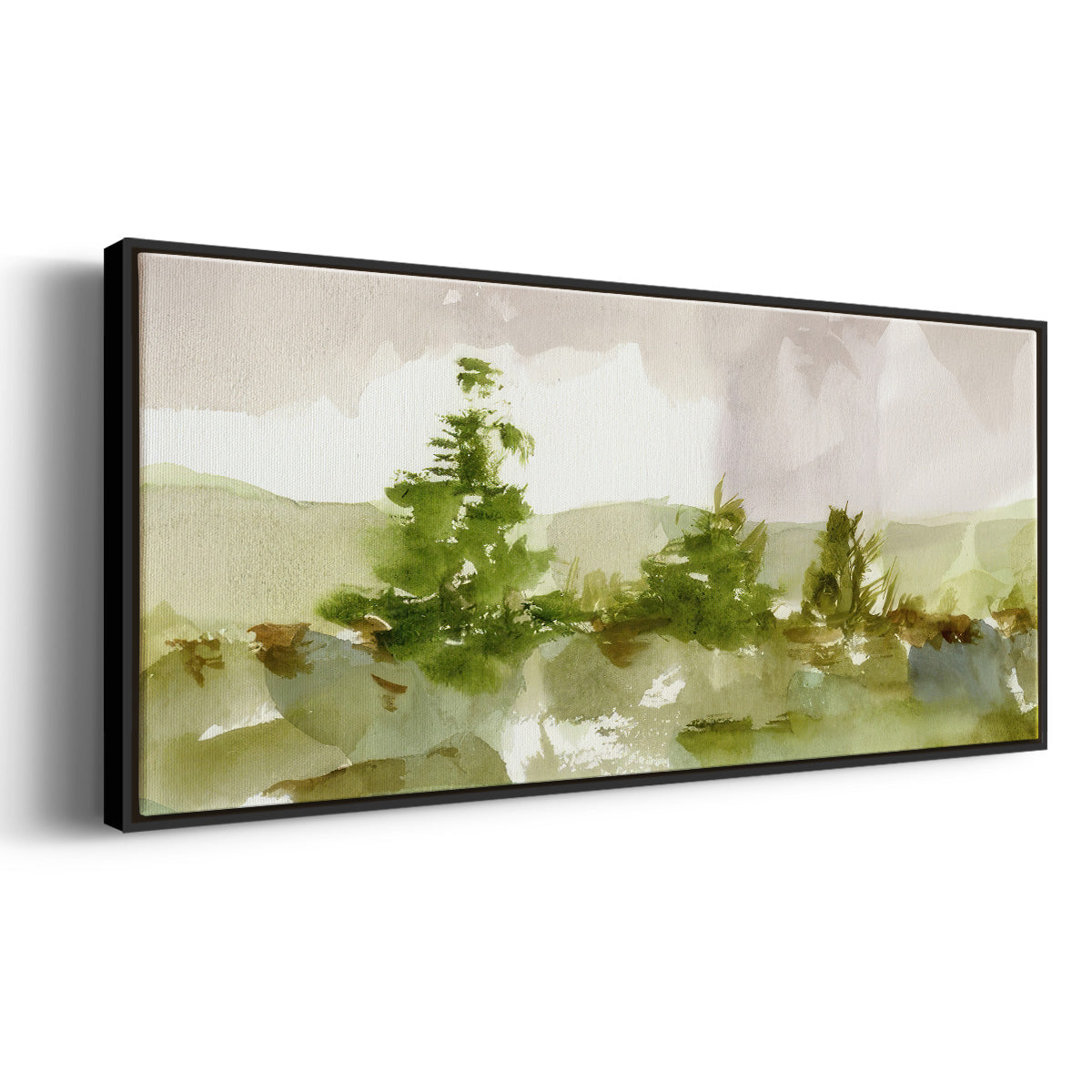 Morning Retreat I - Floater Framed Canvas Print