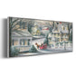 Village Sleigh Ride - Floater Framed Canvas Print