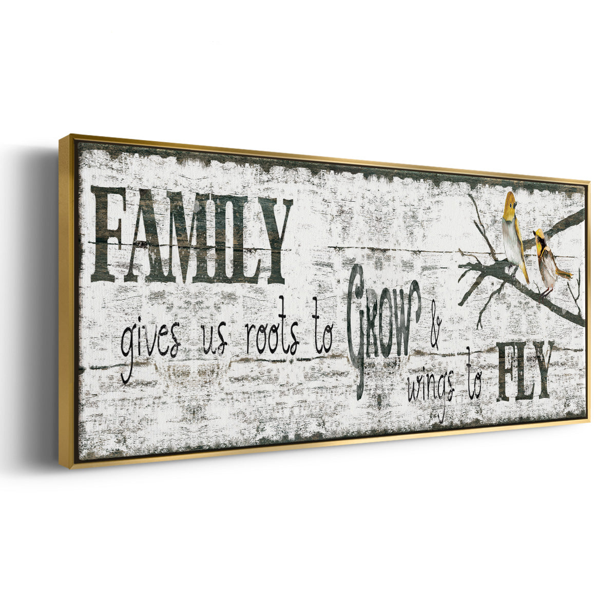 Family Gives Us - Floater Framed Canvas Print