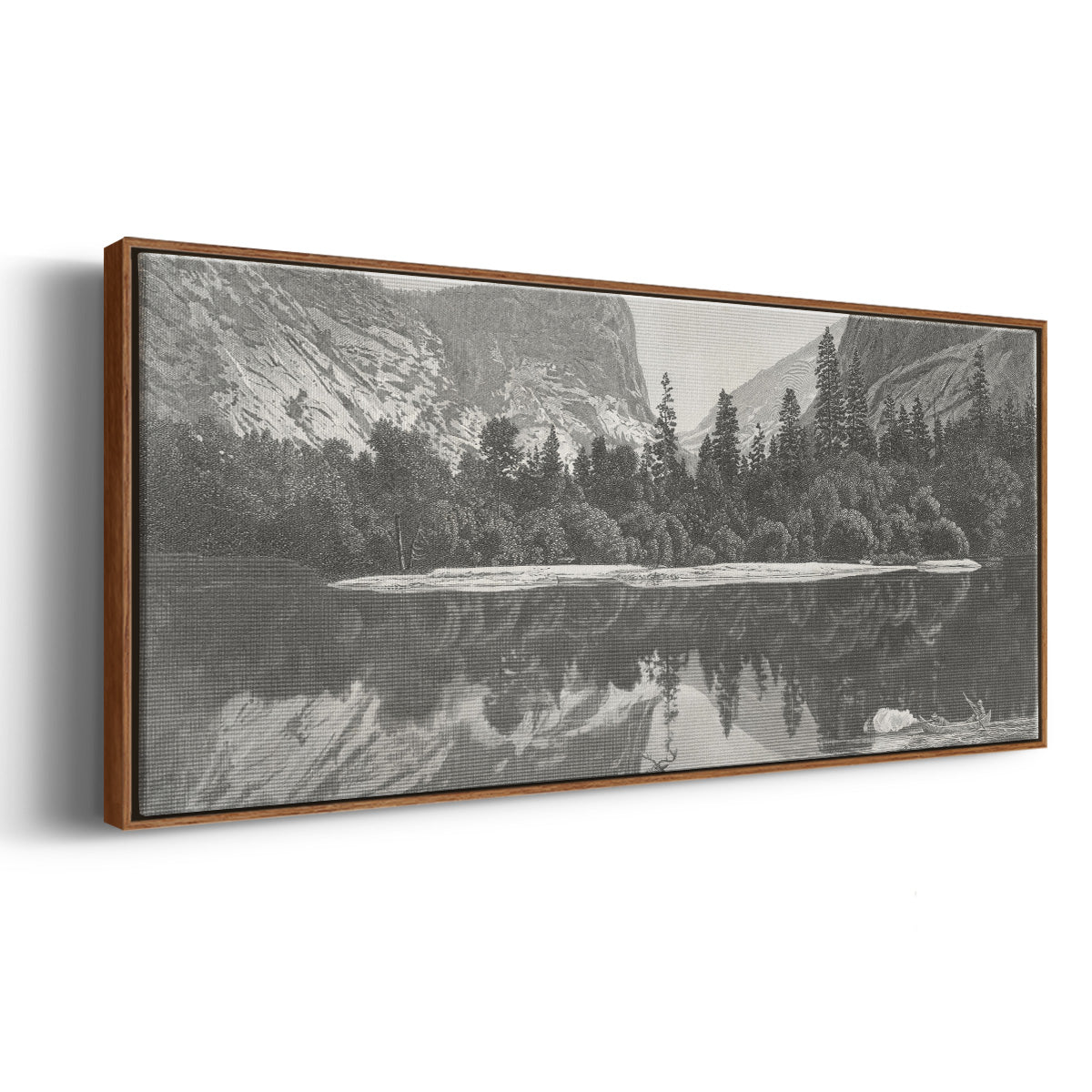Mirror Lake, Yosemite Valley - Floater Framed Canvas Print