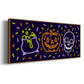 Neon Halloween Collection D - Floater Framed Canvas Print