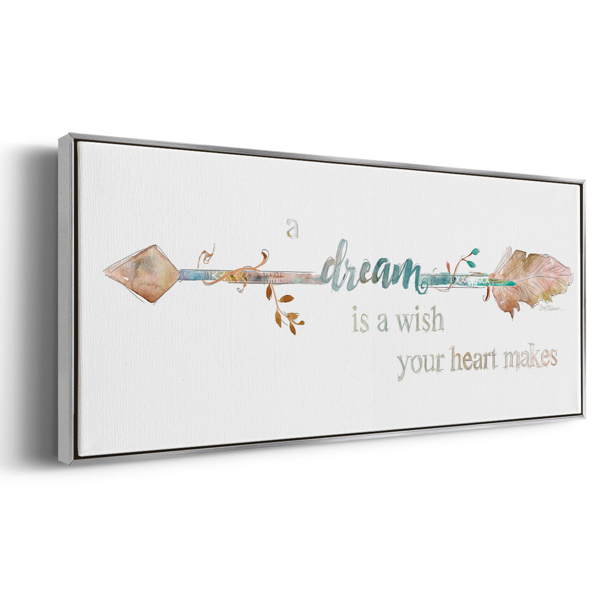 Dream Arrow - Floater Framed Canvas Print