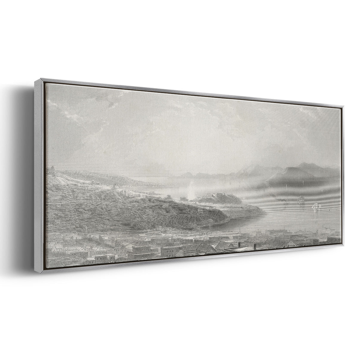 Golden Gate - Floater Framed Canvas Print
