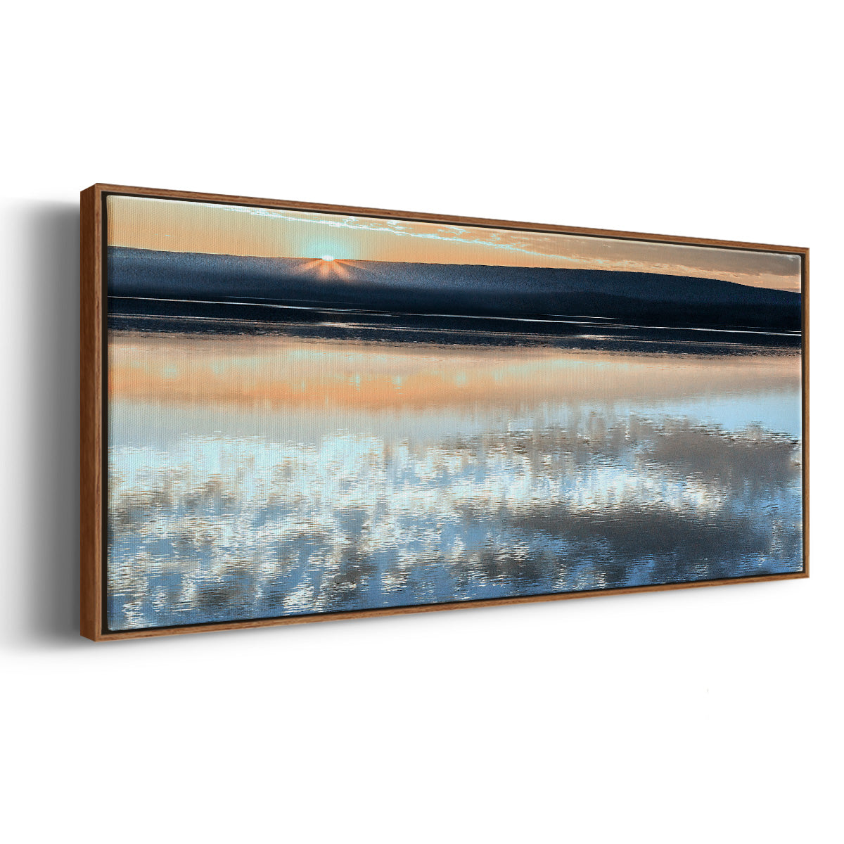 Serene Sunrise - Floater Framed Canvas Print