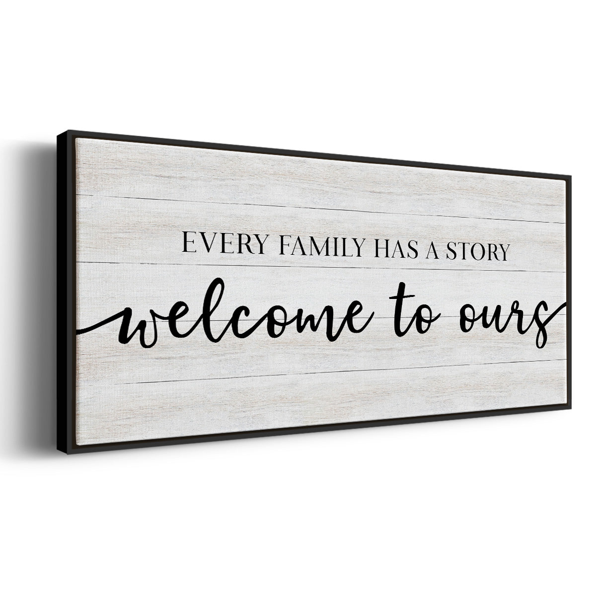 Family Story - Floater Framed Canvas Print