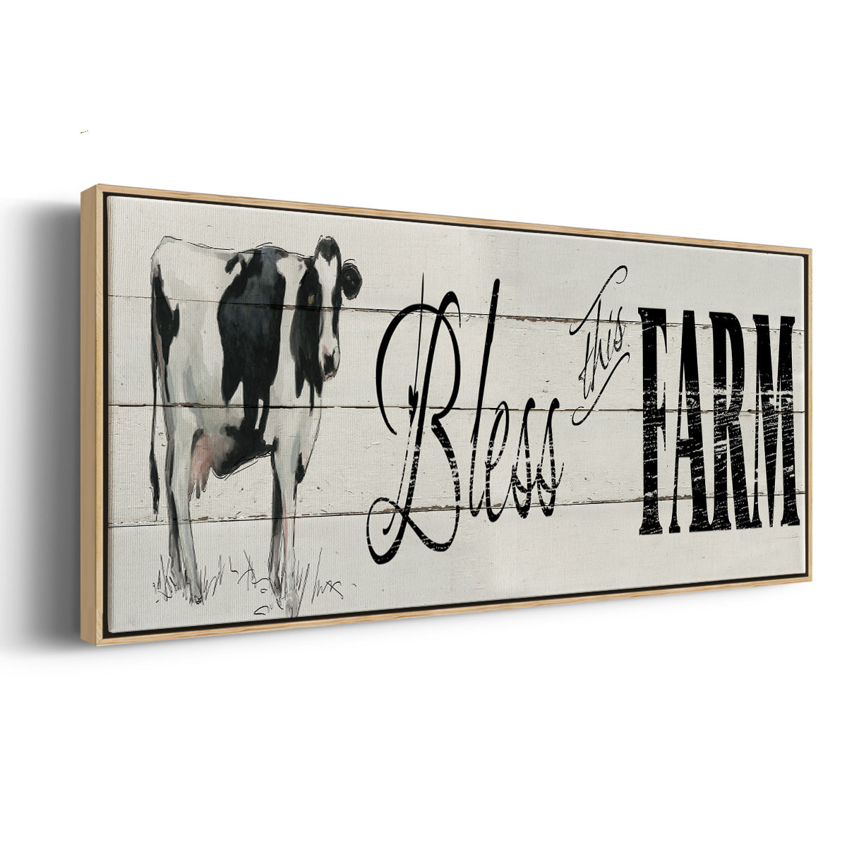 Bless This Farm - Floater Framed Canvas Print