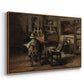 The Studio of Ferdinand De Braekeleer I, Father of the Painter, c. 1873-1885 - Floater Framed Canvas Print