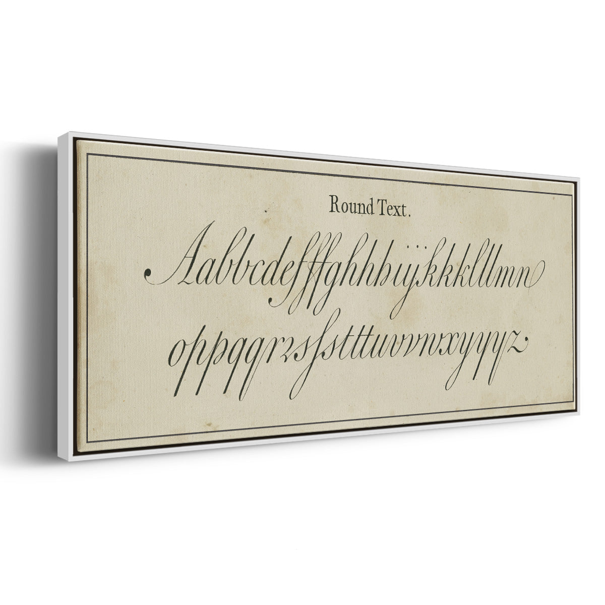 Manuscript Sampler II - Floater Framed Canvas Print