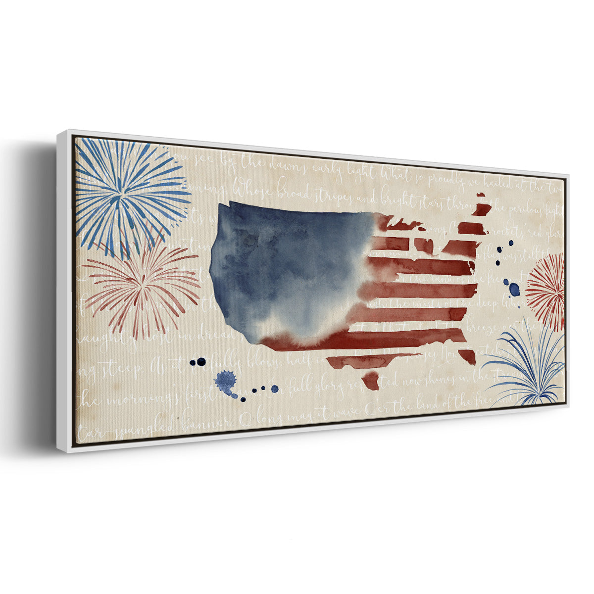 Fourth of July Collection C - Floater Framed Canvas Print