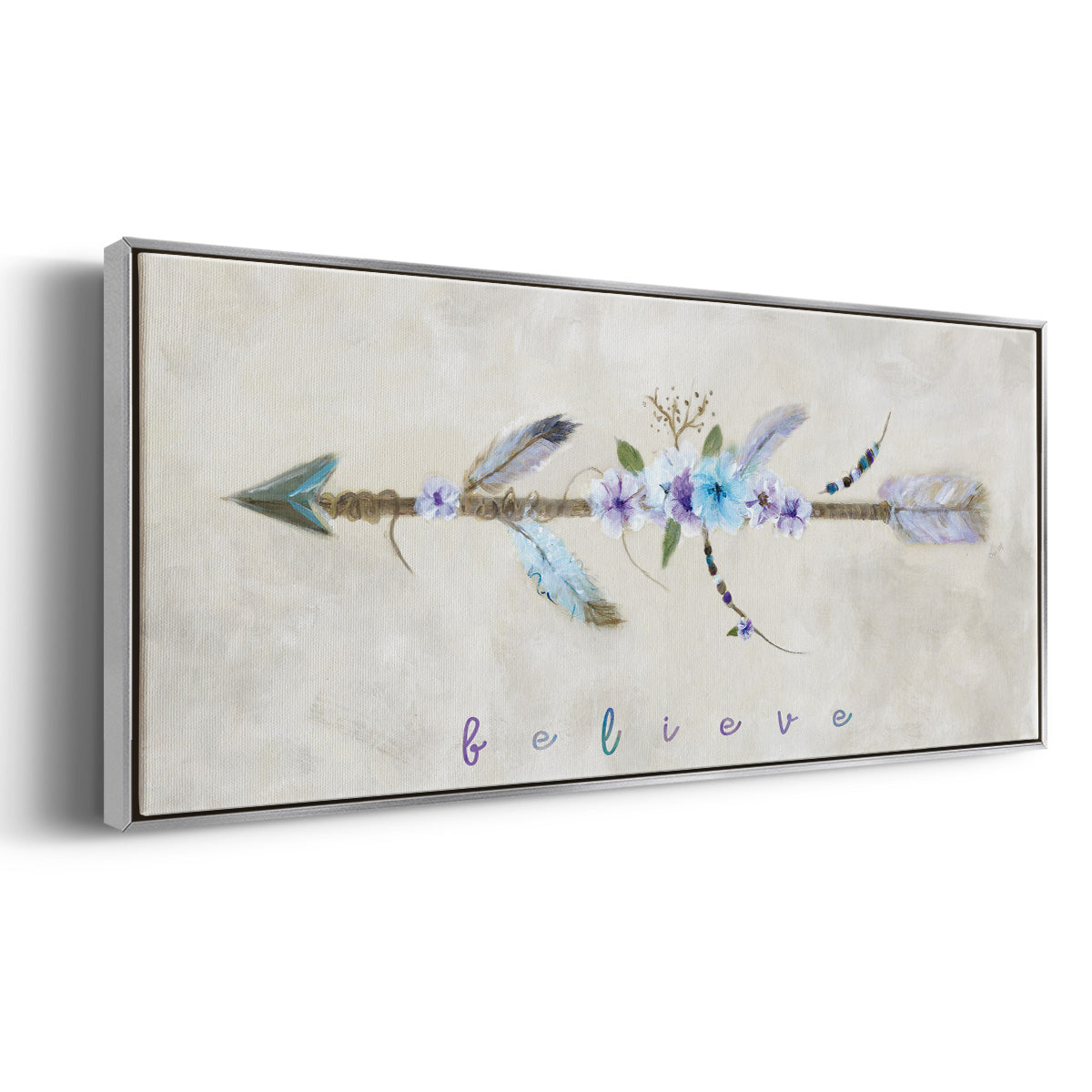 Boho Arrow I - Floater Framed Canvas Print