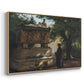 A Catholic Priest in Front of a Sarcophagus, c. 1857 - Floater Framed Canvas Print