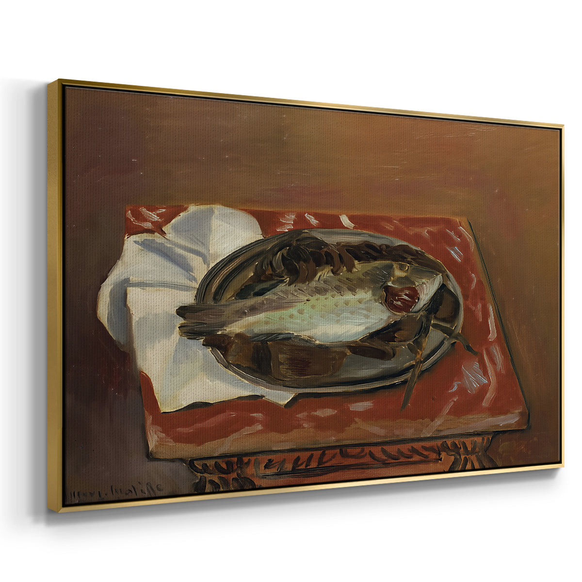 Still Life with Bream (Nature morte à la daurade), 1920 - Floater Framed Canvas Print