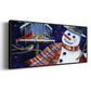 Snow Friends - Floater Framed Canvas Print