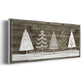 Wooded White Christmas Collection D - Floater Framed Canvas Print