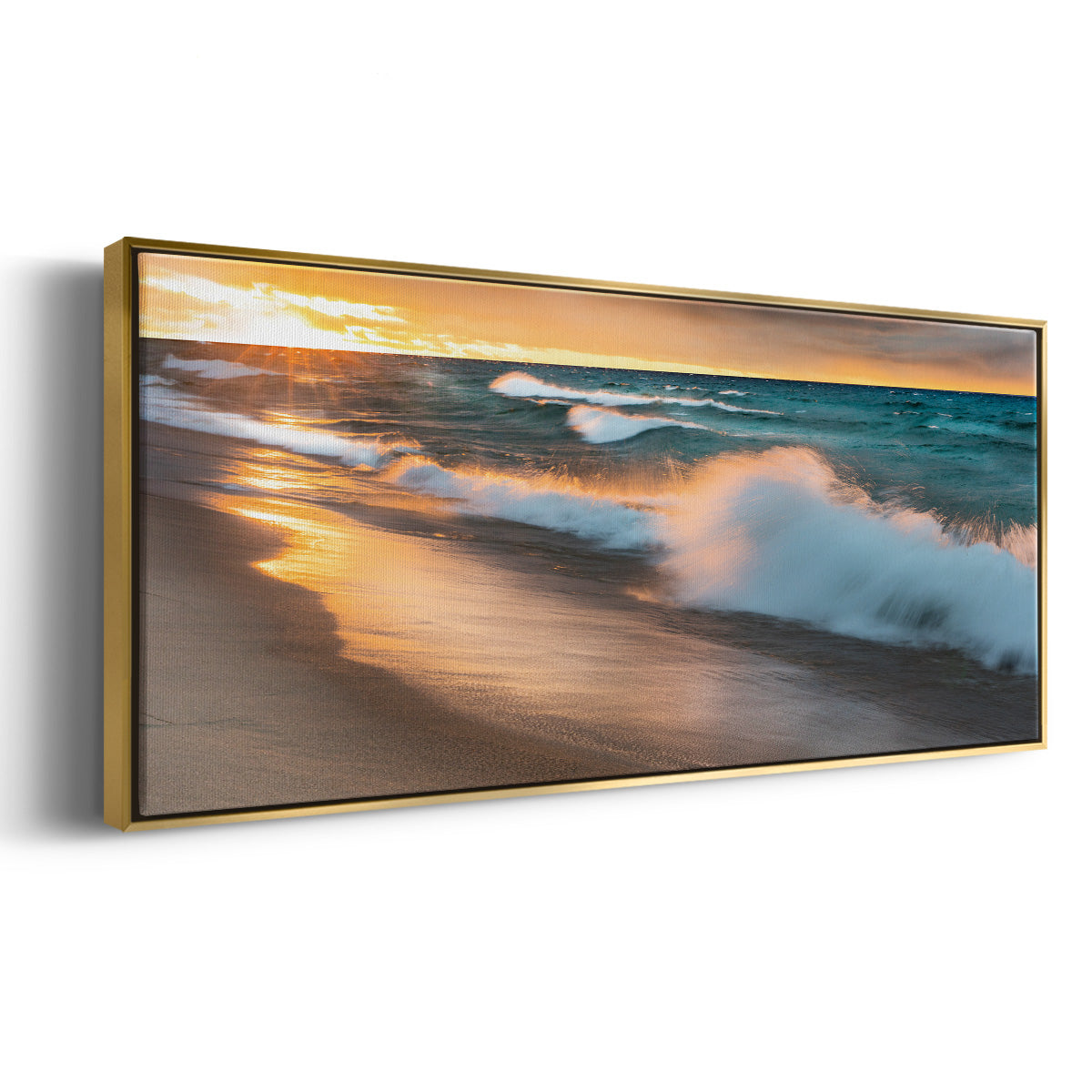 Miners Beach Light - Floater Framed Canvas Print