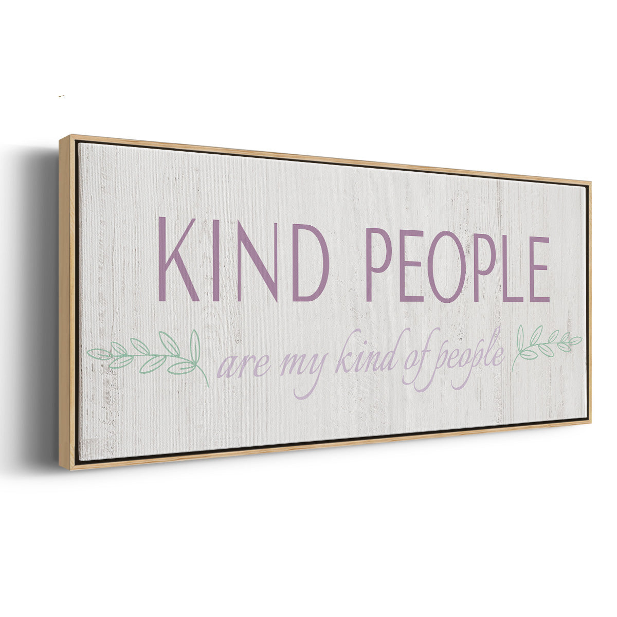 Kind People - Floater Framed Canvas Print