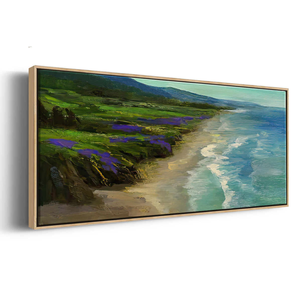 Montara Beach - Floater Framed Canvas Print