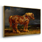 The Shire Horse Elephant in an Extensive Landscape, c. 1850s - Floater Framed Canvas Print