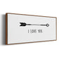 Love Arrow I - Floater Framed Canvas Print