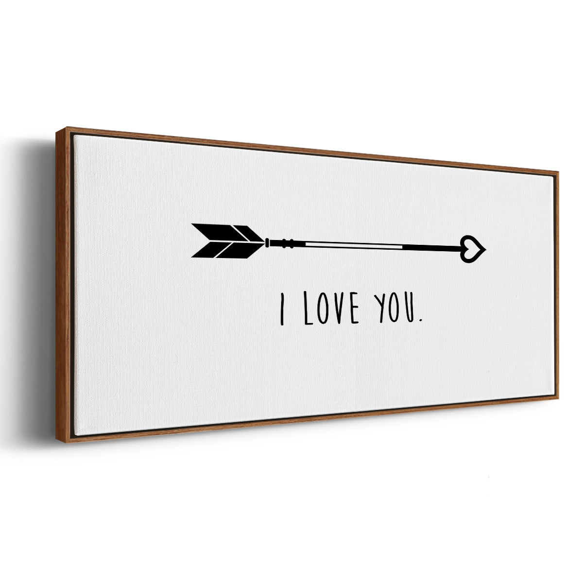 Love Arrow I - Floater Framed Canvas Print