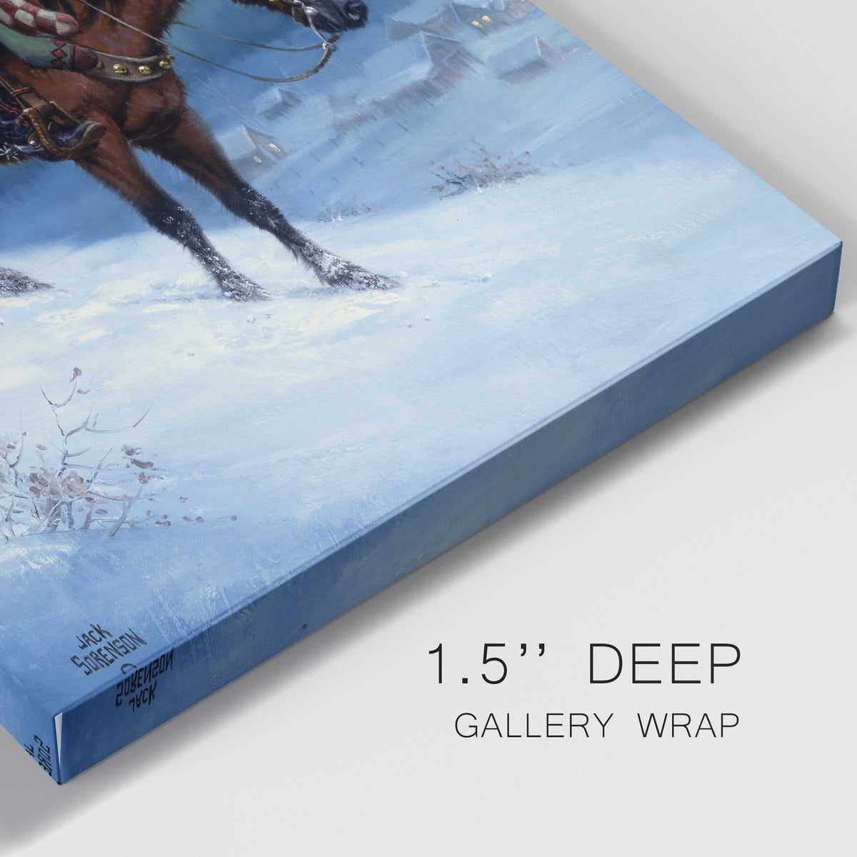 A Cowboy Christmas Premium Gallery Wrapped Canvas - Ready to Hang