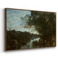 Souvenir of the Environs of Lake Nemi, 1865 - Floater Framed Canvas Print