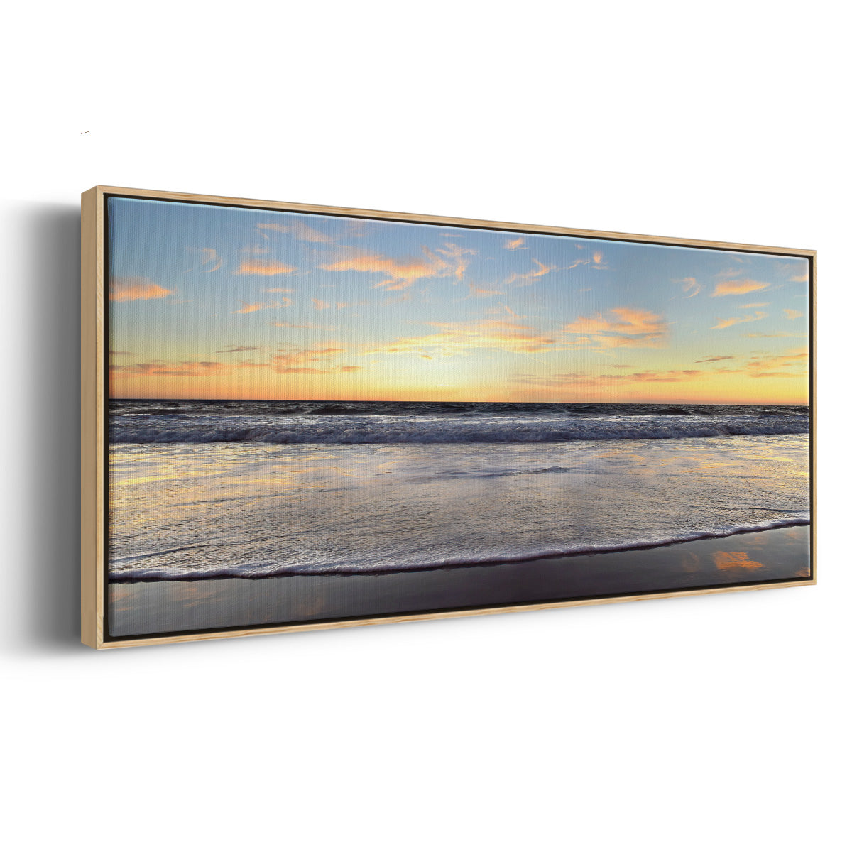 Evening on Venice Beach - Floater Framed Canvas Print