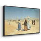 View from the Desert of Cairo with Citadel and Mamluk Tombs in the Background, c. 1889-1890 - Floater Framed Canvas Print