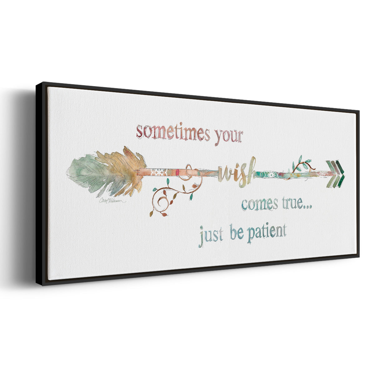 Wishing Arrow - Floater Framed Canvas Print