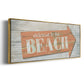 Welcome to the Beach - Floater Framed Canvas Print