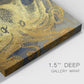 Octopus Ink Gold & Blue II Premium Gallery Wrapped Canvas - Ready to Hang