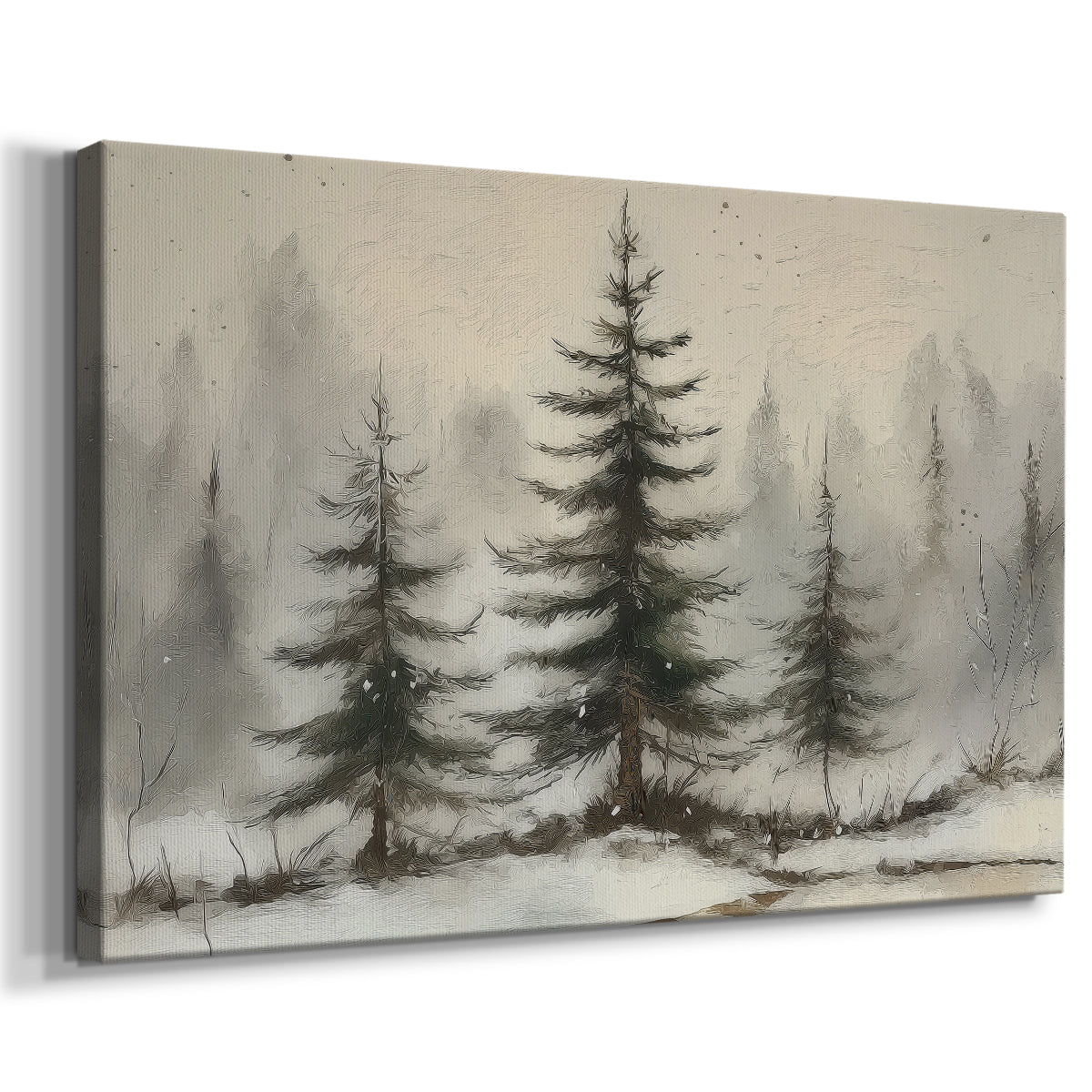Sugar Whisper of Fir - Canvas Art Print