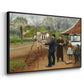 L. A. Ring Painting near Aasum Smithy, 1893 - Floater Framed Canvas Print
