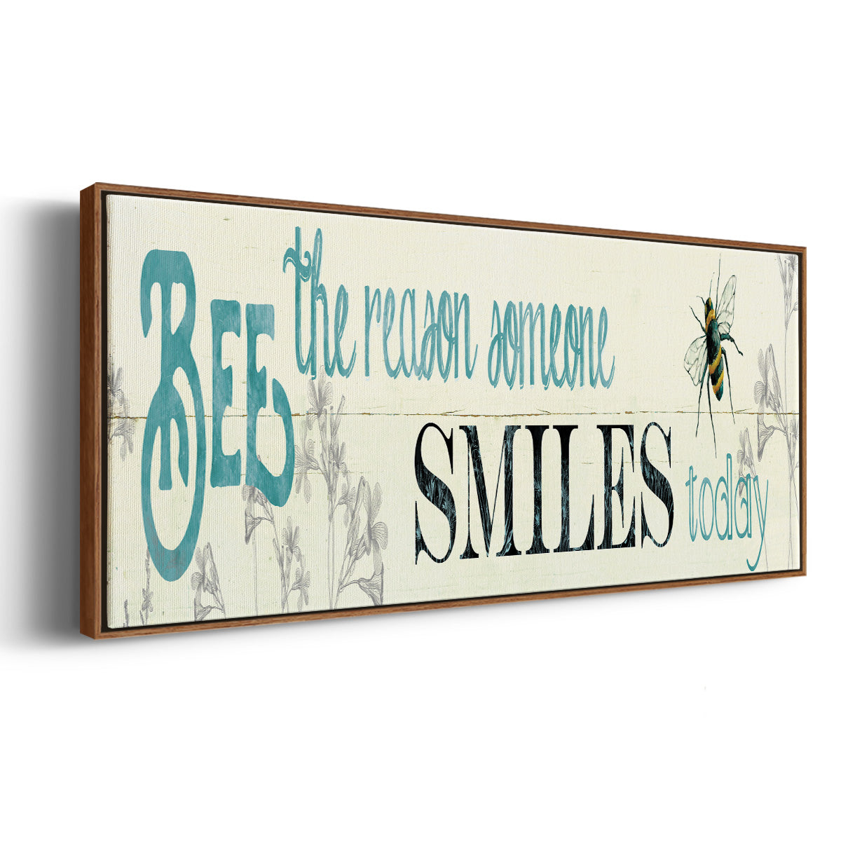 Bee The Reason - Floater Framed Canvas Print