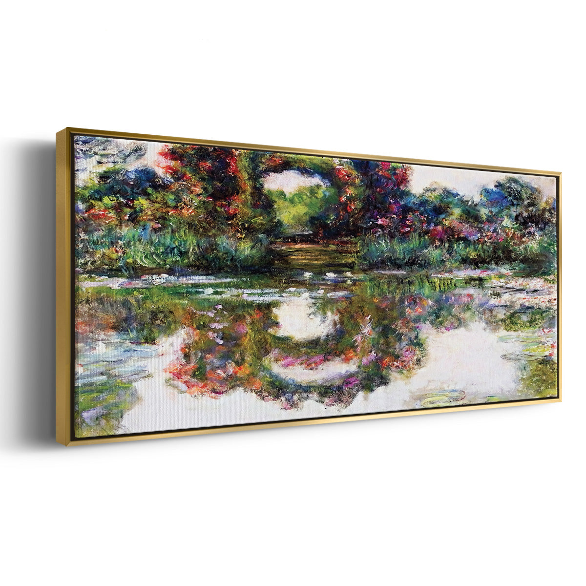 Rose Flowered Arches at Giverny, 1913 - Floater Framed Canvas Print