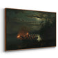 Spear Fishing on Lake Krøderen, 1851 - Floater Framed Canvas Print