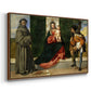 Madonna and Child with Saints Anthony of Padua and Roch, c. 1510 - Floater Framed Canvas Print