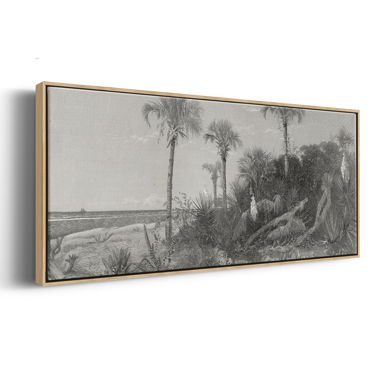 On the Coast of Florida - Floater Framed Canvas Print