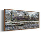 Snow in Vétheuil - Floater Framed Canvas Print