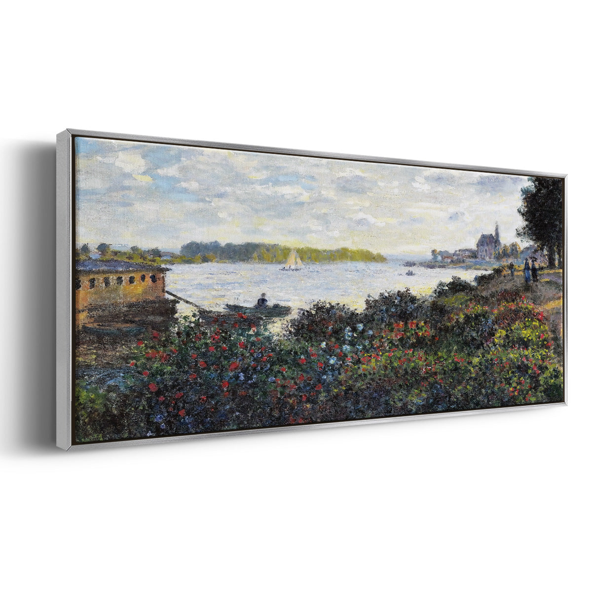 The Seine at Argenteuil, 1877 - Floater Framed Canvas Print
