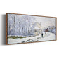 Snow in Argenteuil, 1875 - Floater Framed Canvas Print