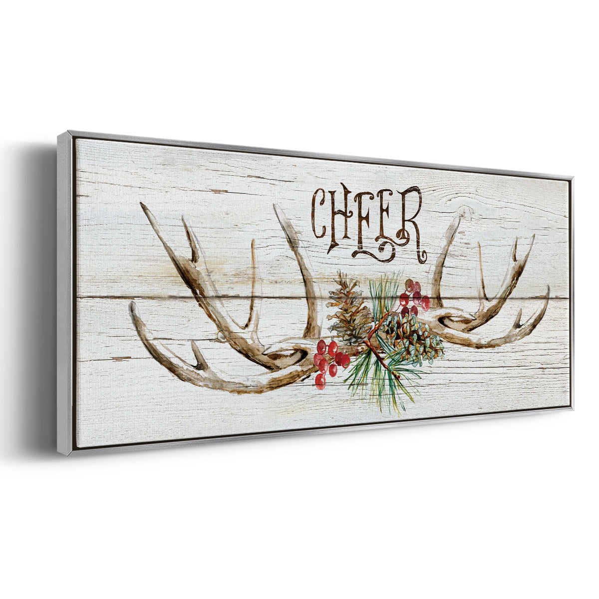 Rustic Cheer - Floater Framed Canvas Print