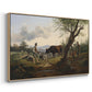 Shepherd with Billy Goat, c. 1830 - Floater Framed Canvas Print