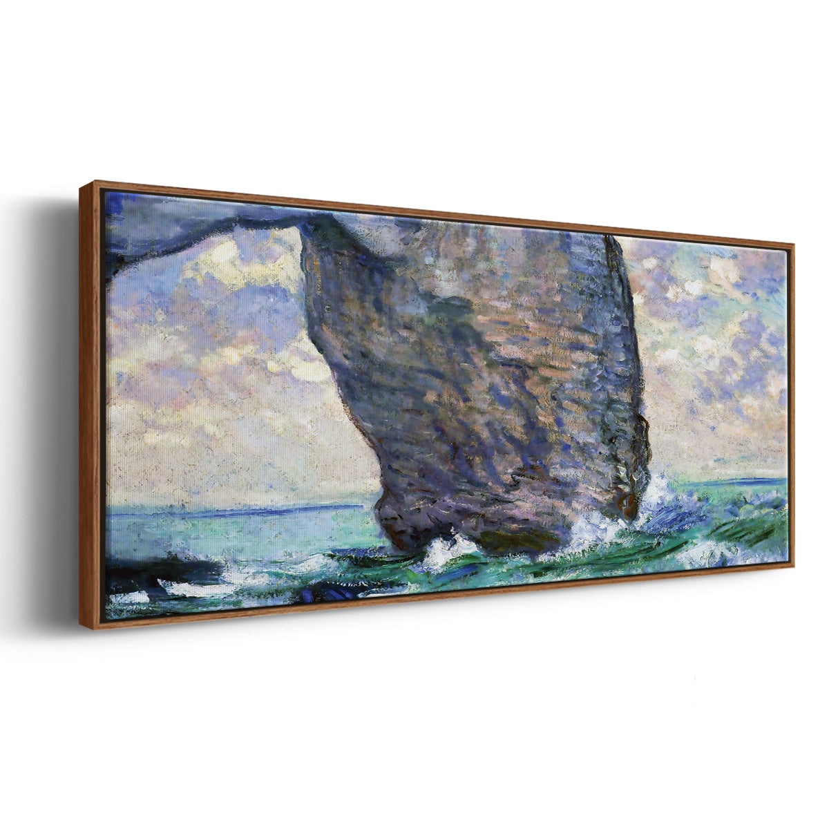 The Manneport, Seen from Below, 1883 - Floater Framed Canvas Print