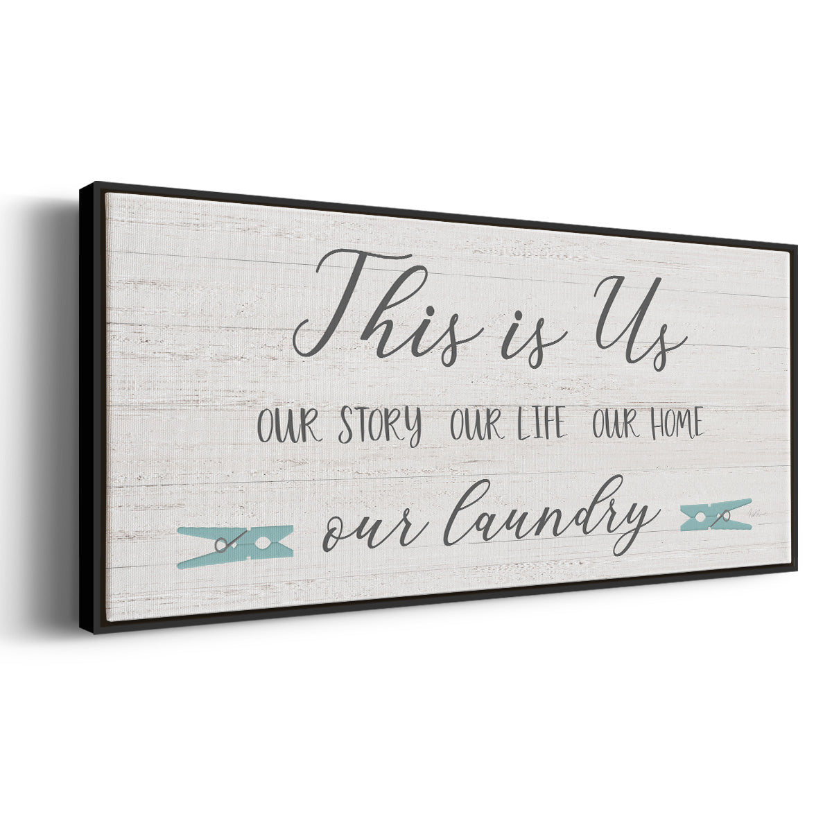 Us and Our Laundry - Floater Framed Canvas Print