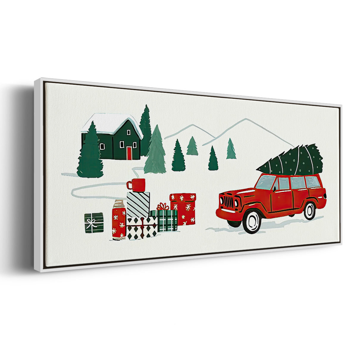 Going to Grandmas Collection D - Floater Framed Canvas Print