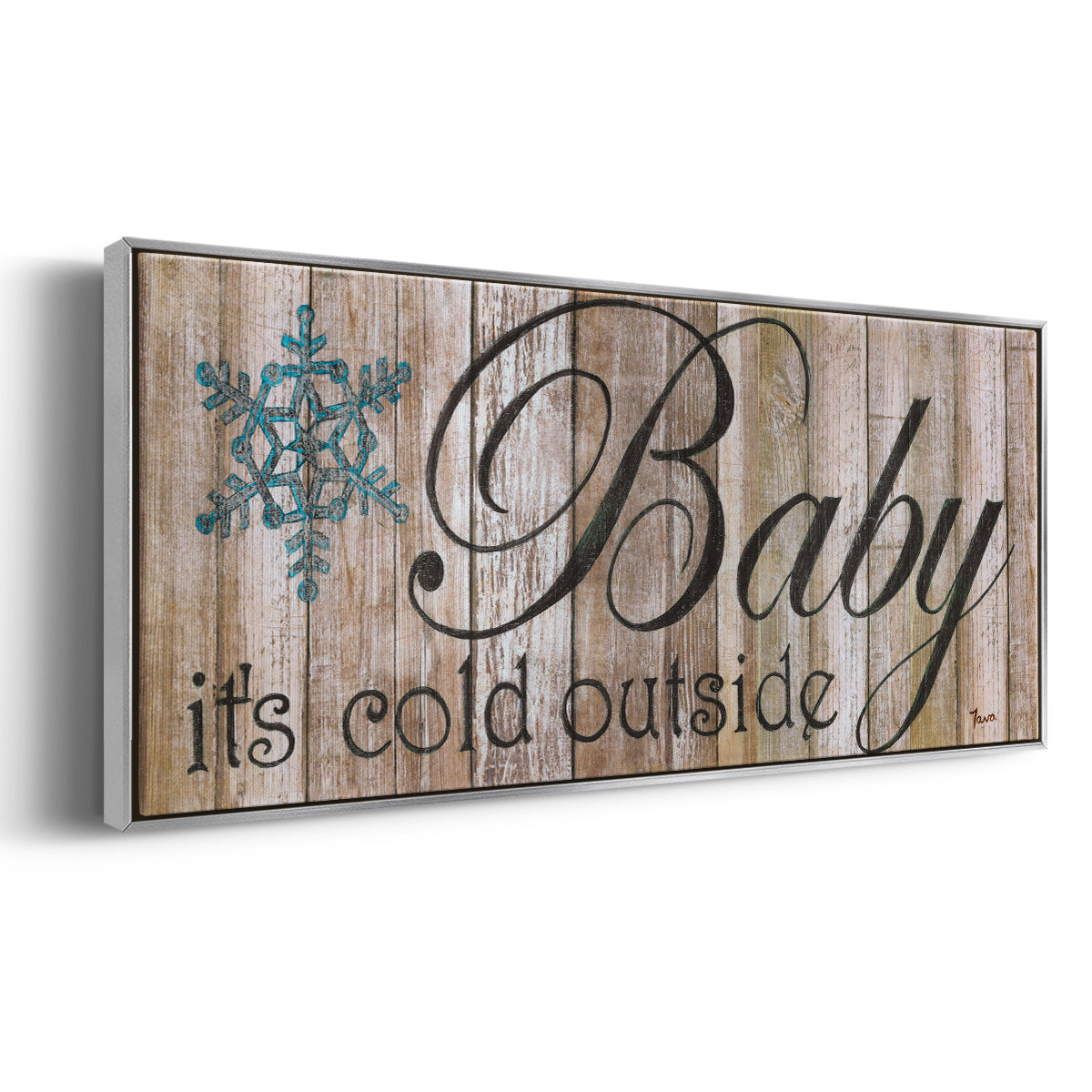 Baby It's Cold - Floater Framed Canvas Print