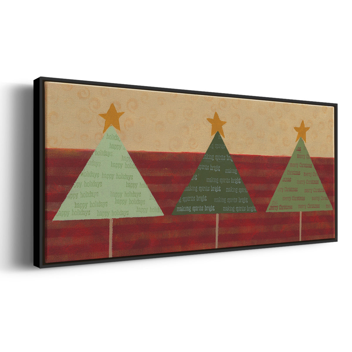 Merry Messages - Floater Framed Canvas Print